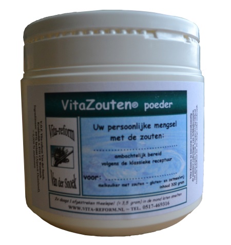 Uw persoonlijk mengsel Grote verpakking van 300 gram VitaZoutenpoeder